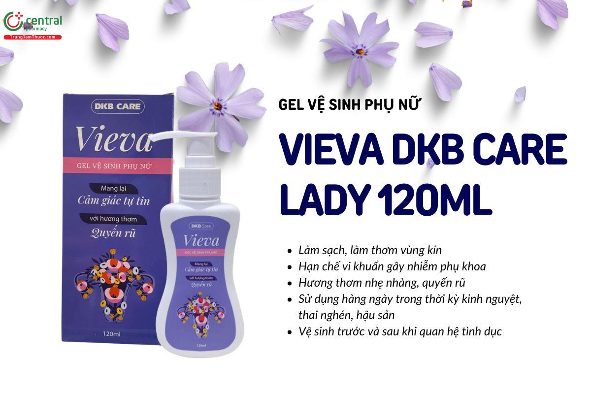 Gel vệ sinh phụ nữ Vieva DKB Care Lady 120ml an toàn, tự nhiên