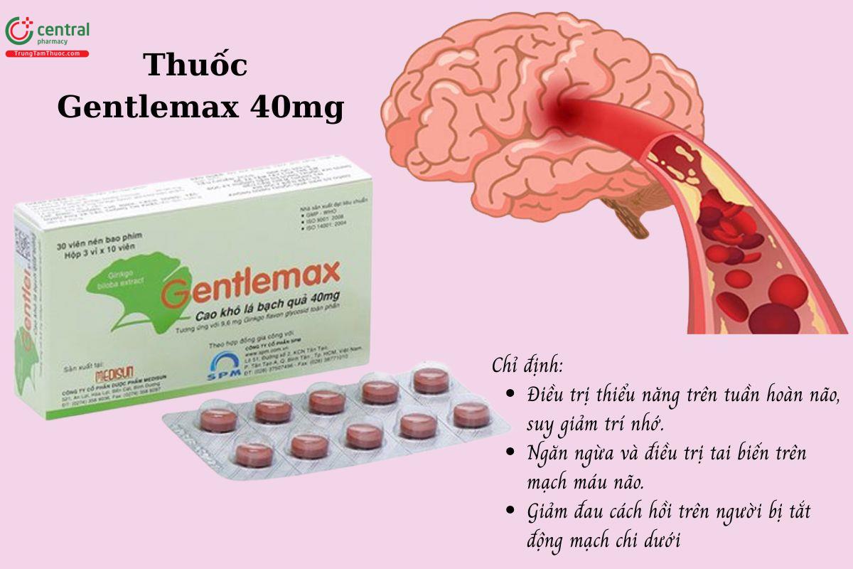 Chỉ định của thuốc Gentlemax 40mg