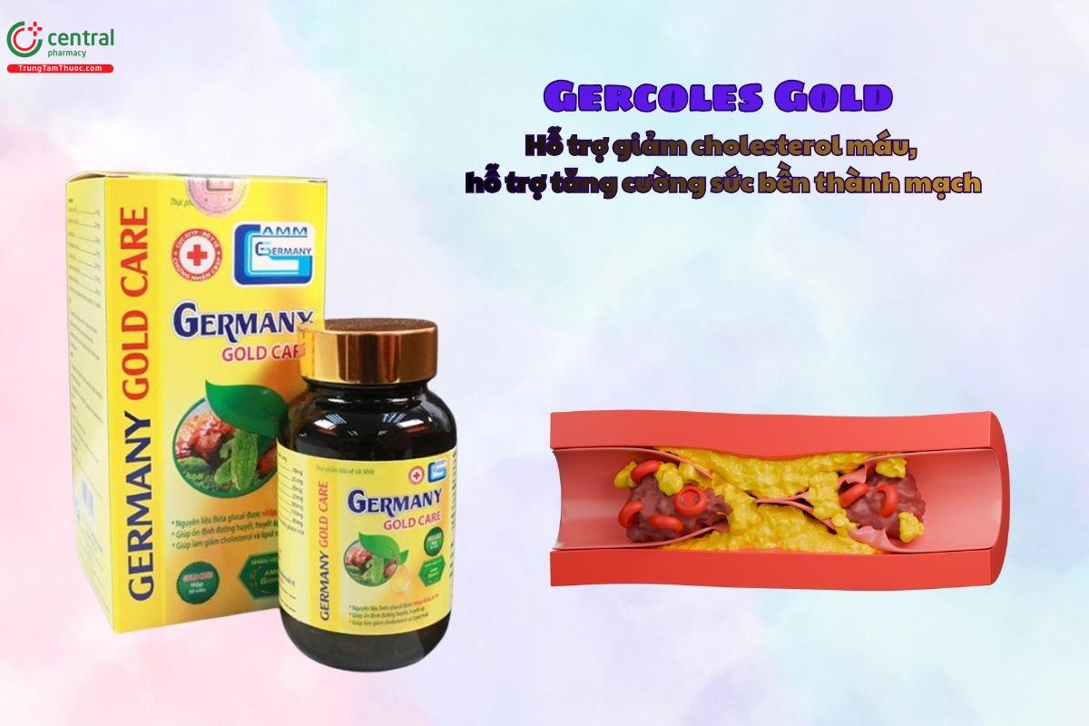 Gercoles Gold hỗ trợ làm giảm mỡ máu, tăng sức bền thành mạch