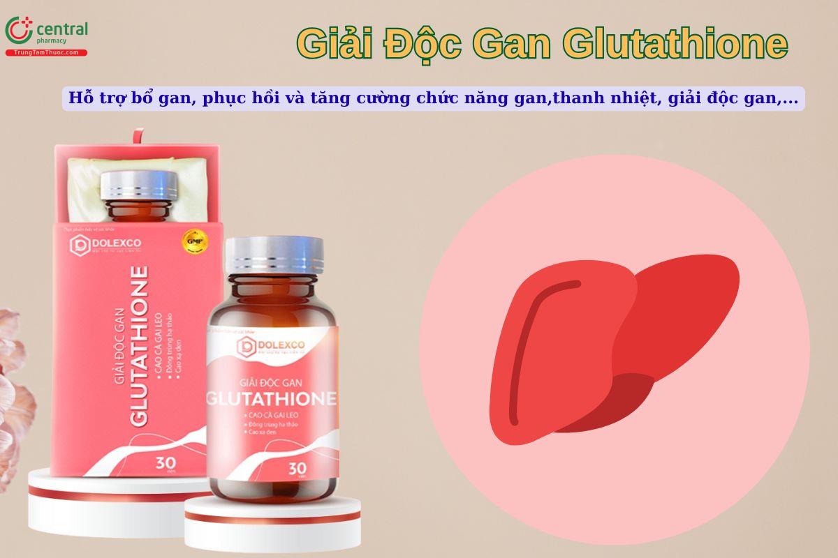 Viên uống Giải Độc Gan Glutathione giúp tăng cường chức năng gan, bảo vệ gan, giải độc gan,...