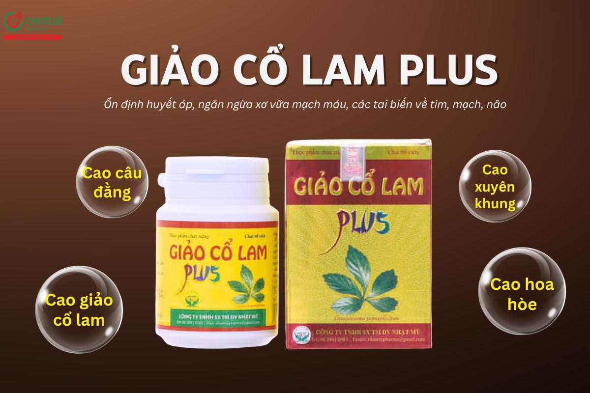 Giảo Cổ Lam Plus giảm mỡ máu, giảm đường huyết, ngừa bệnh tim mạch