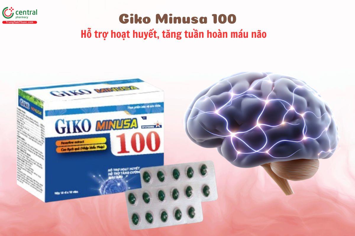Giko Minusa 100 giúp hoạt huyết, tăng cường tuần hoàn máu não