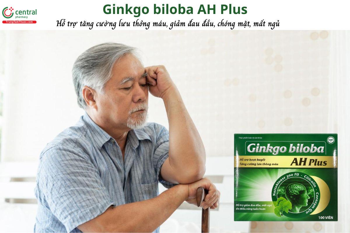 Ginkgo biloba AH Plus - Hoạt huyết, tăng lưu thông máu não, giảm đau đầu