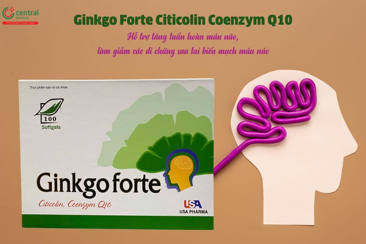 Ginkgo Forte Citicolin Coenzym Q10 - Tăng tuần hoàn máu não