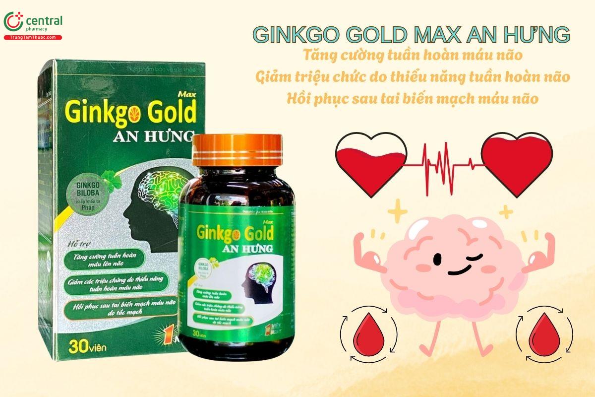 Ginkgo Gold Max An Hưng giảm các triệu chứng thiểu năng tuần hoàn não
