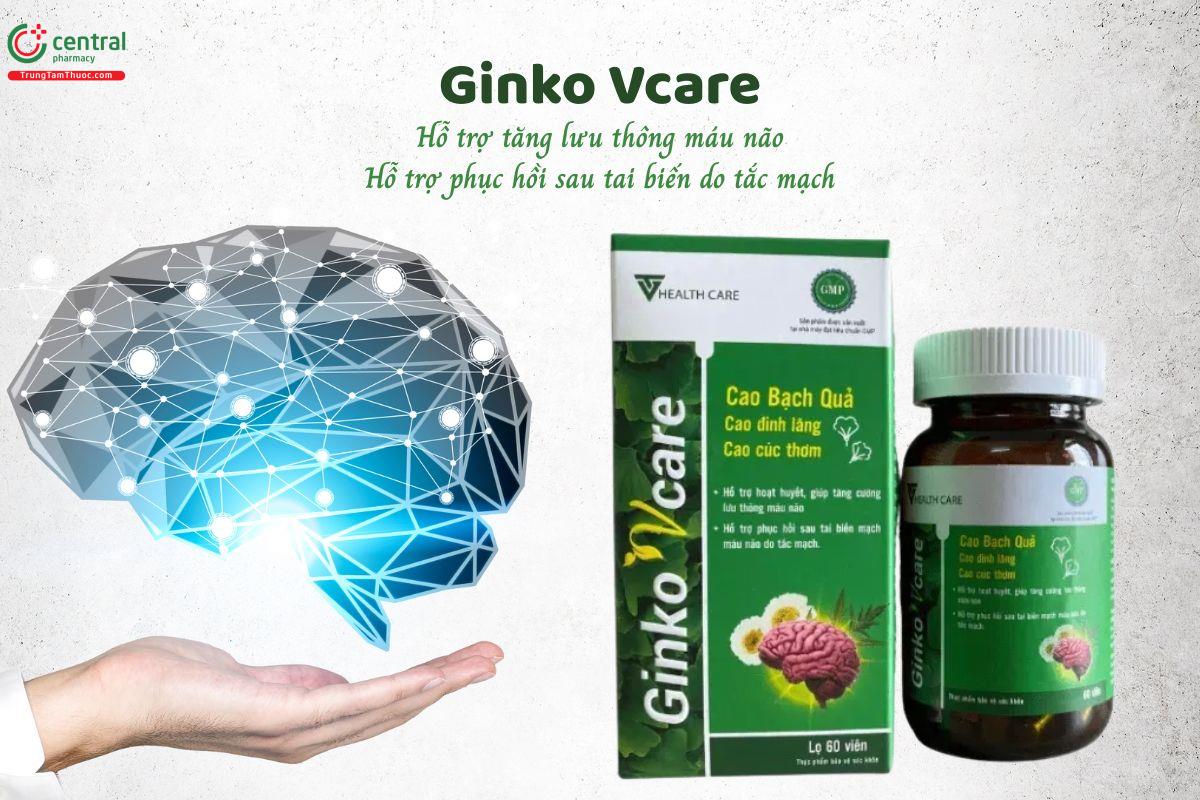 Ginko Vcare giúp hoạt huyết, tăng cường lưu thông máu não