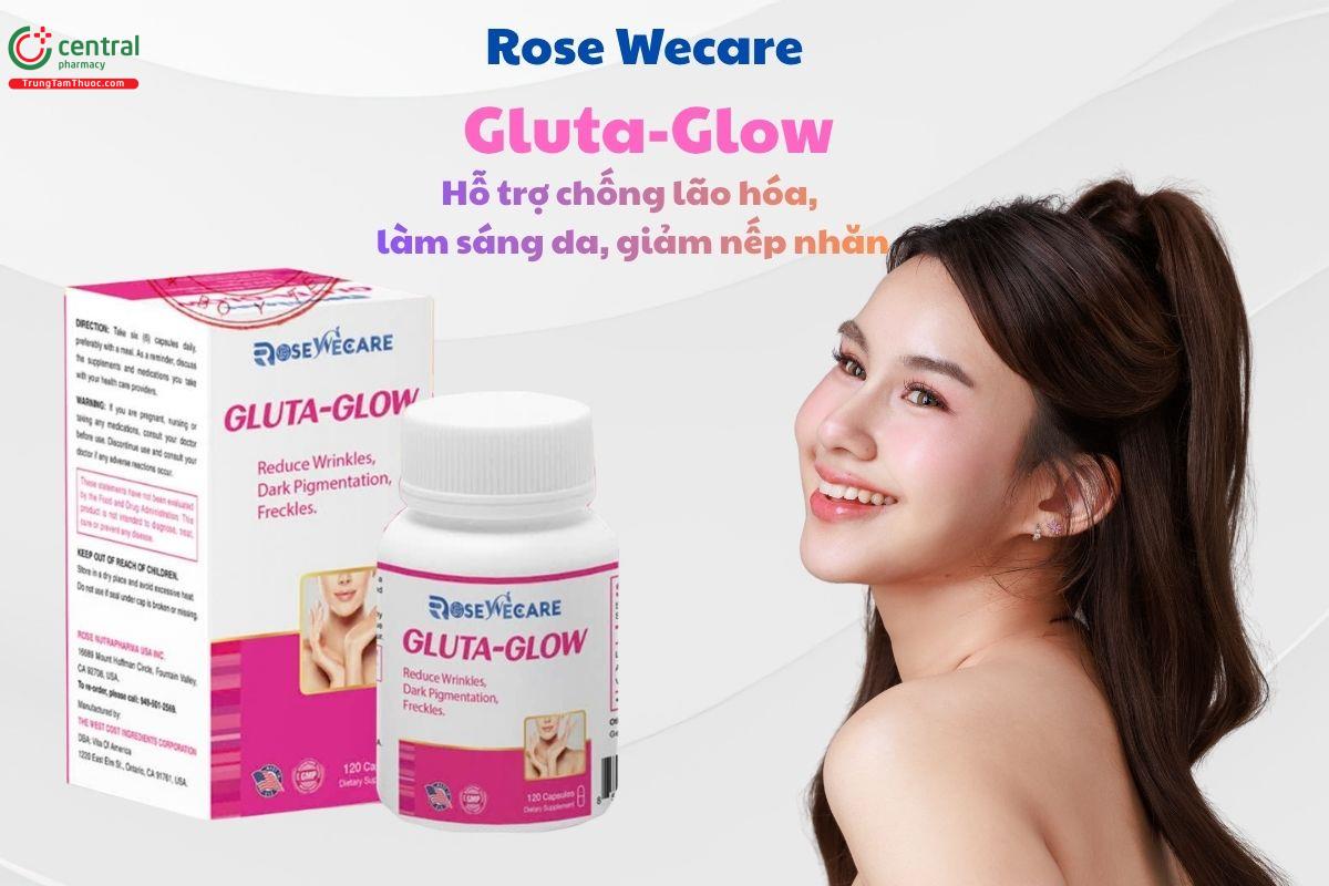 Gluta-Glow Rose Wecare giúp sáng da, mờ nếp nhăn, chống lão hóa