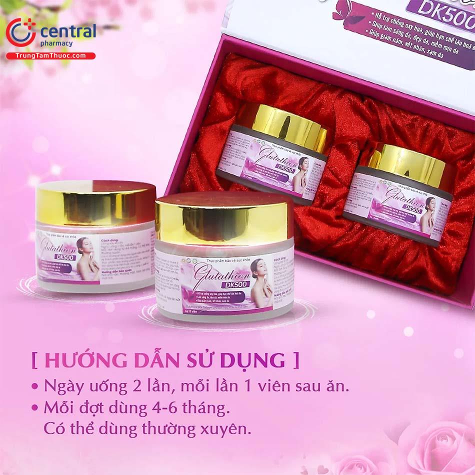 Glutathion DK500 tăng độ đàn hồi cho da