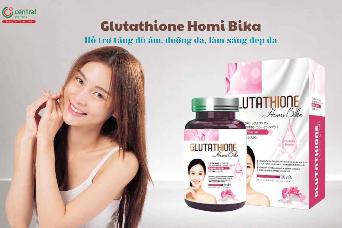 Glutathione Homi Bika hỗ trợ dưỡng ẩm, tăng độ đàn hồi cho da
