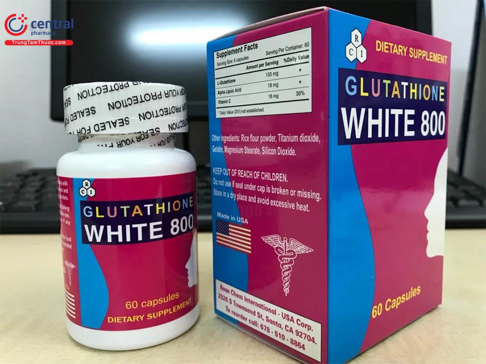 Glutathione White 800 giúp da được trắng sáng
