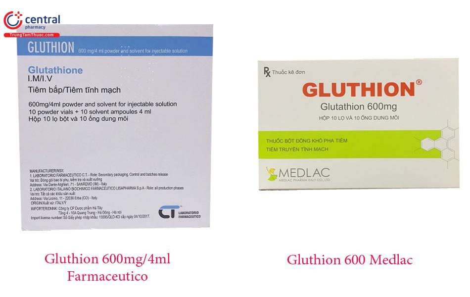 Gluthion 600mg/4ml Farmaceutico và Gluthion 600 Medlac