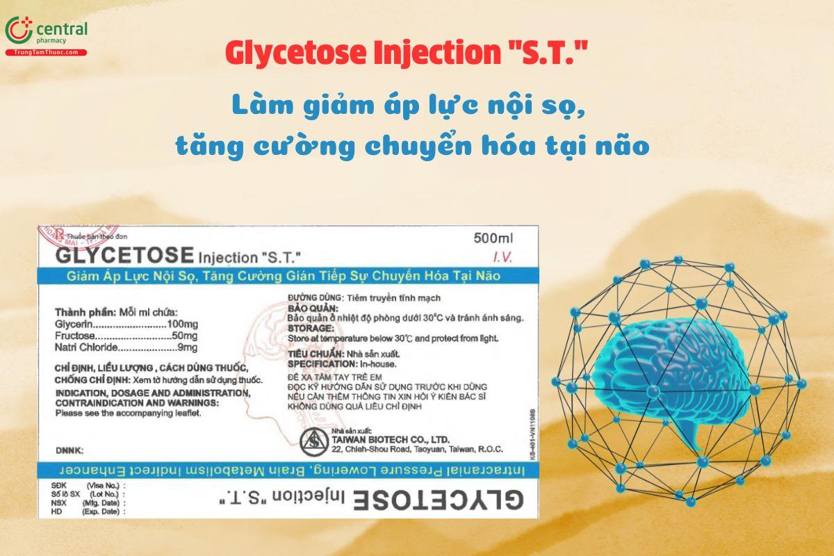 Thuốc tiêm truyền Glycetose Injection "S.T." làm giảm áp lực nội sọ