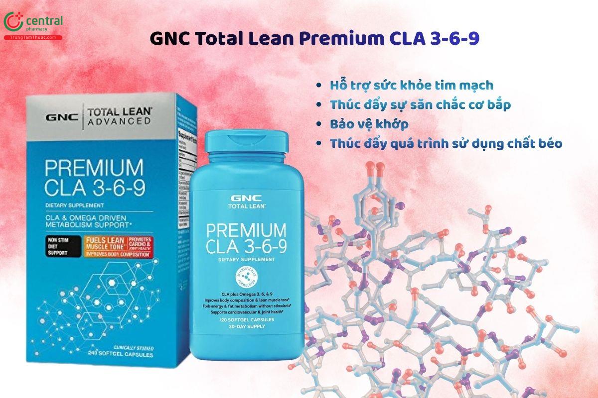 GNC Total Lean Premium CLA 3-6-9 tăng sức khỏe tim mạch, giảm mỡ