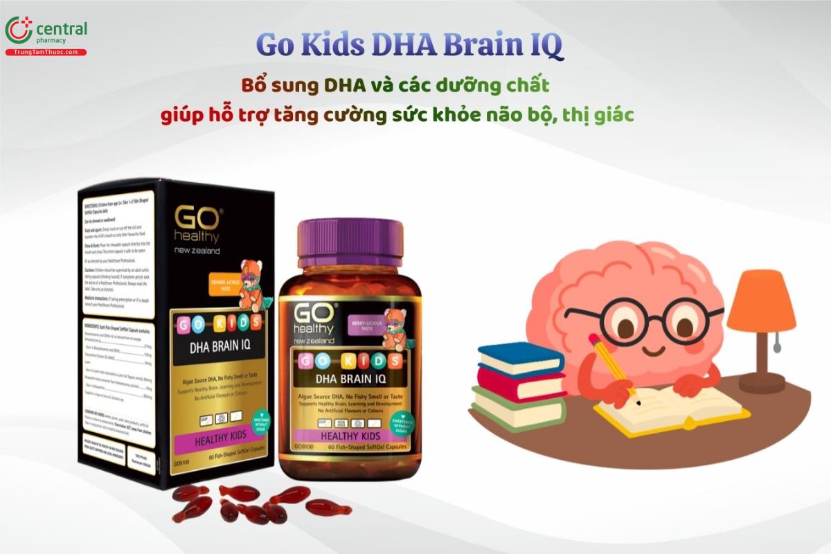 Go Kids DHA Brain IQ hỗ trợ phát triển thị giác và não bộ