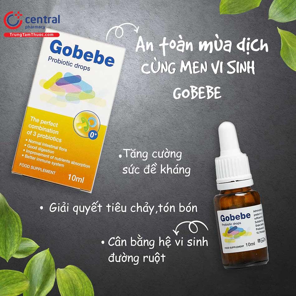 Hình 2; Công dụng của Gobebe Probiotic Drops
