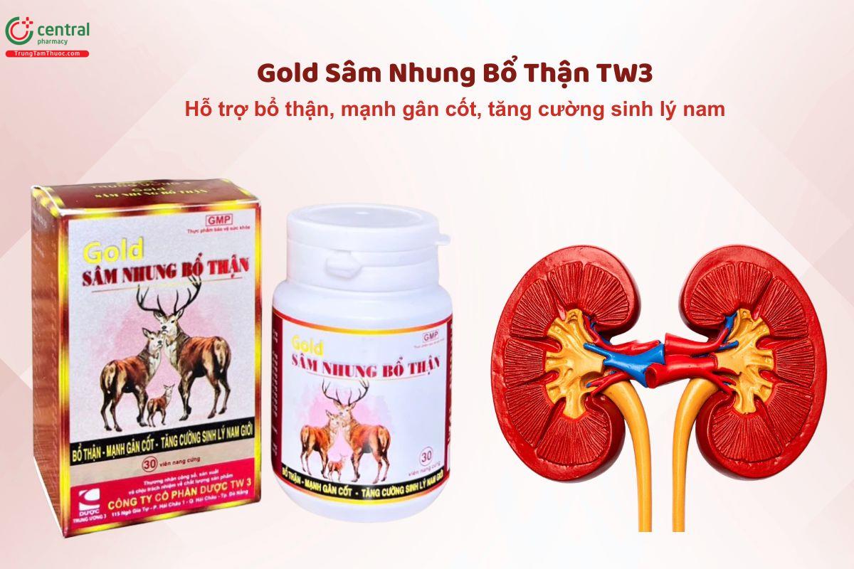 Gold Sâm Nhung Bổ Thận TW3 giúp bổ thận, tăng cường sinh lý nam