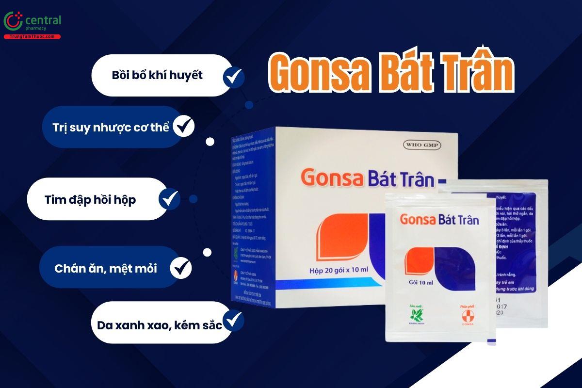 Thuốc Gonsa Bát Trân bổ khí, dưỡng huyết, điều trị suy nhược cơ thể