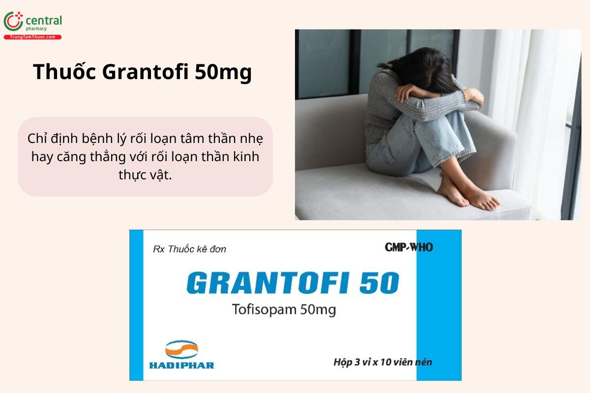 Chỉ định của thuốc Grantofi 50mg