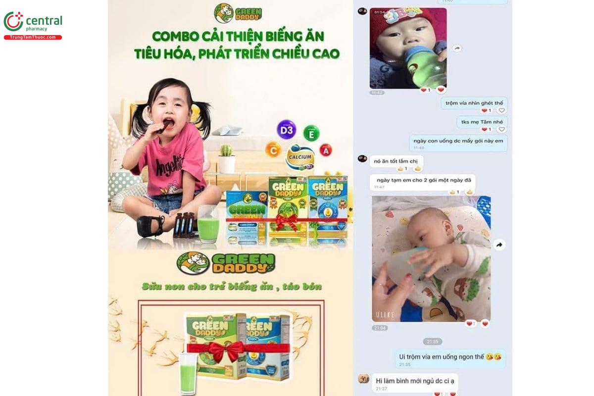 ​  Đánh giá của khách hàng về sản phẩm Green Daddy Pedia  ​