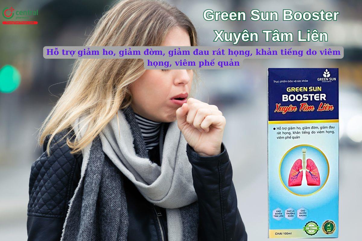 Green Sun Booster Xuyên Tâm Liên giúp giảm ho, giảm đờm, giảm đau rát họng