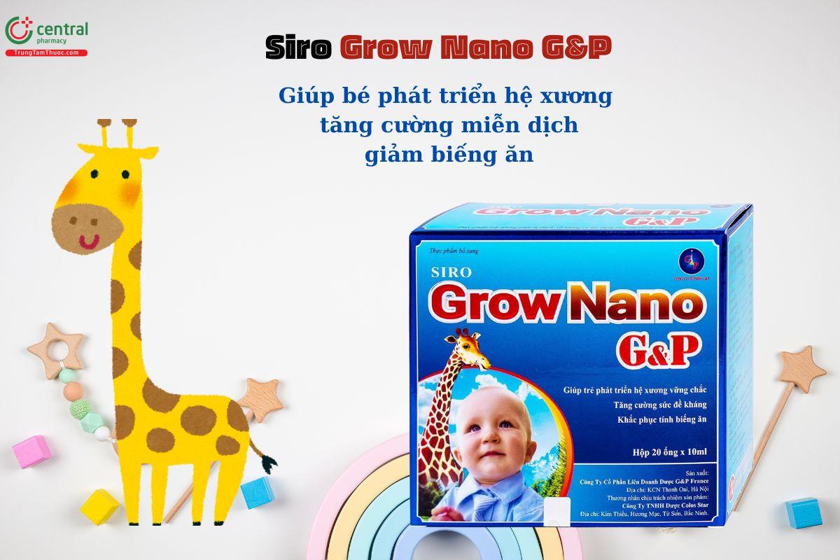 Siro Grow Nano G&P giúp phát triển chiều cao, giảm biếng ăn