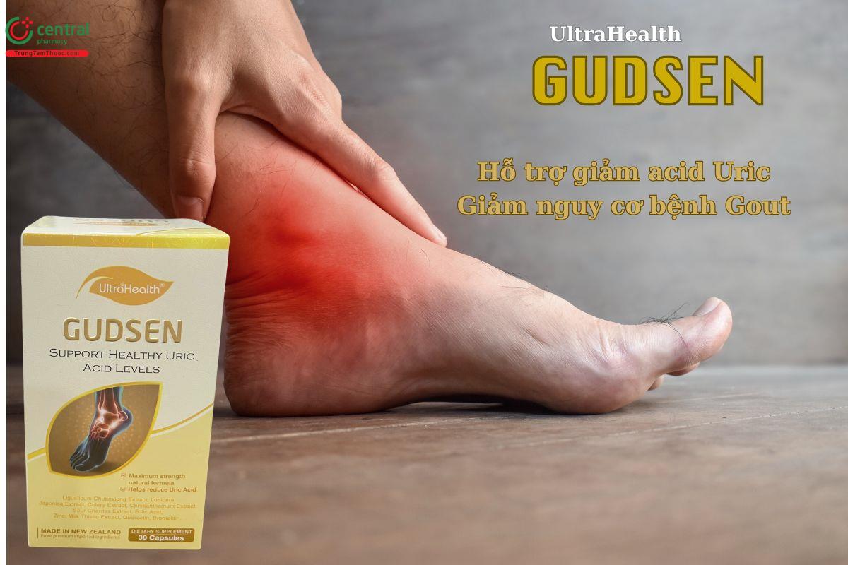 Viên uống Gudsen Ultra Health giảm chỉ số acid Uric, tốt cho người bệnh gout