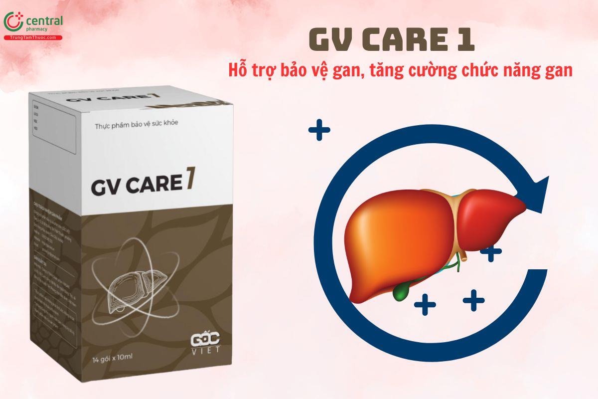 GV Care 1 giúp tăng cường chức năng gan, giải độc gan, mát gan