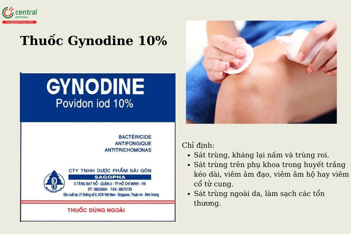 Chỉ định của thuốc Gynodine 10%