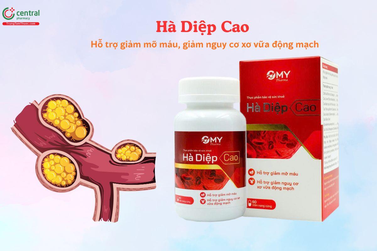 Hà Diệp Cao giúp giảm mỡ máu, giảm nguy cơ xơ vữa động mạch