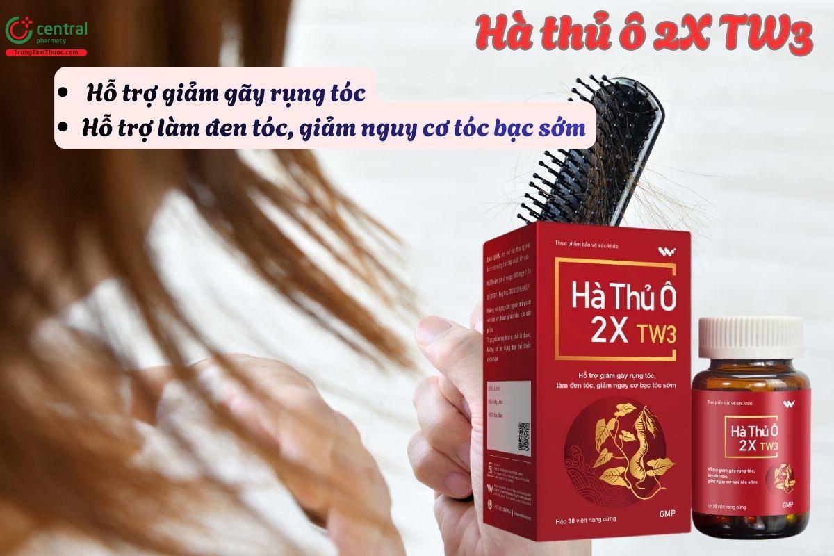 Hà thủ ô 2X TW3 giúp làm đen tóc, hỗ trợ giảm gãy rụng tóc