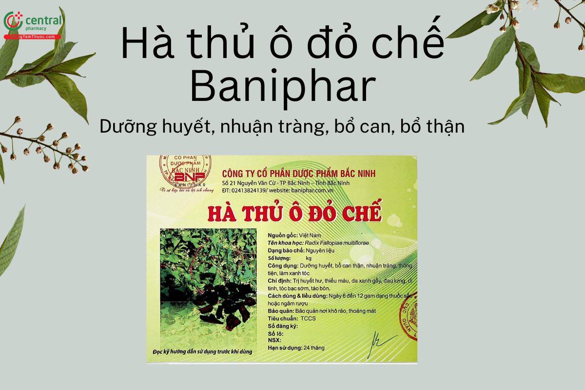 Hà thủ ô đỏ chế Baniphar dưỡng huyết, nhuận tràng