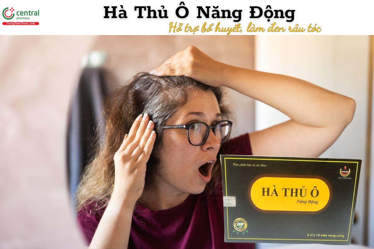 Hà Thủ Ô Năng Động giúp bổ huyết, đen tóc