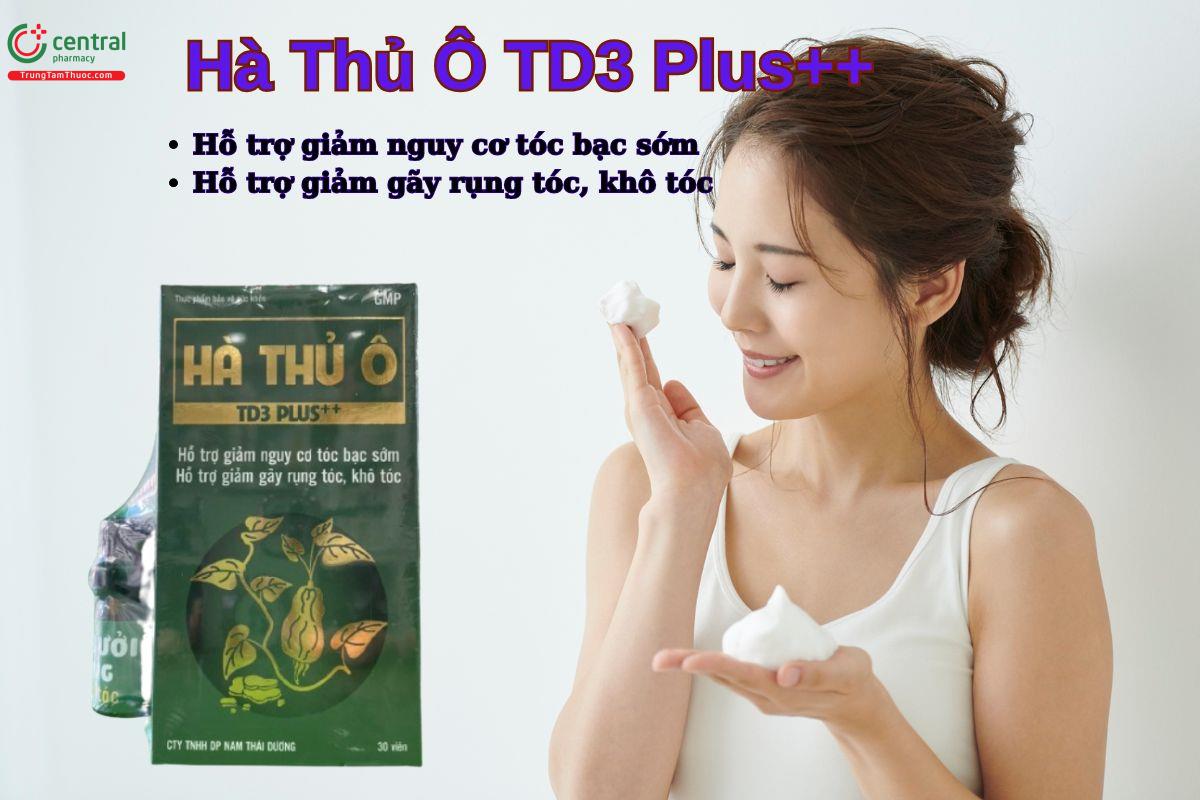 Viên uống Hà Thủ Ô TD3 Plus++ giúp giảm nguy cơ tóc bạc sớm