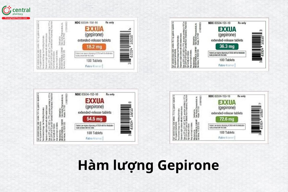 Hàm lượng Gepirone