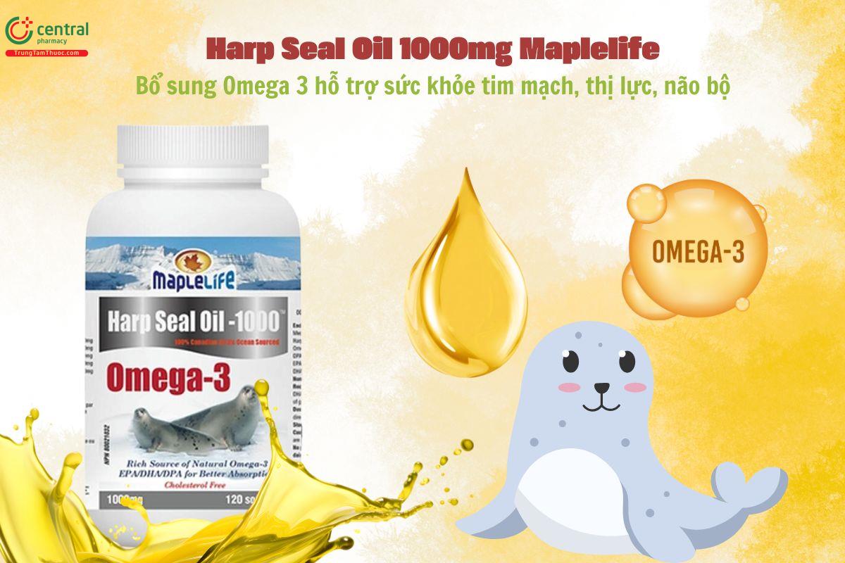 Harp Seal Oil 1000mg Maplelife - Cải thiện sức khỏe tim mạch, não bộ