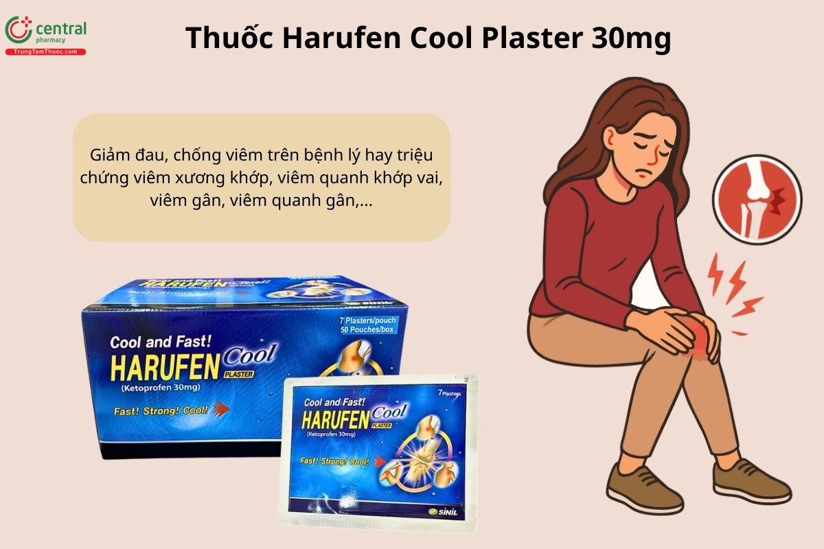 Thu c Harufen Cool Plaster 30mg Gi m au Ch ng Vi m Do Vi m X ng Kh p