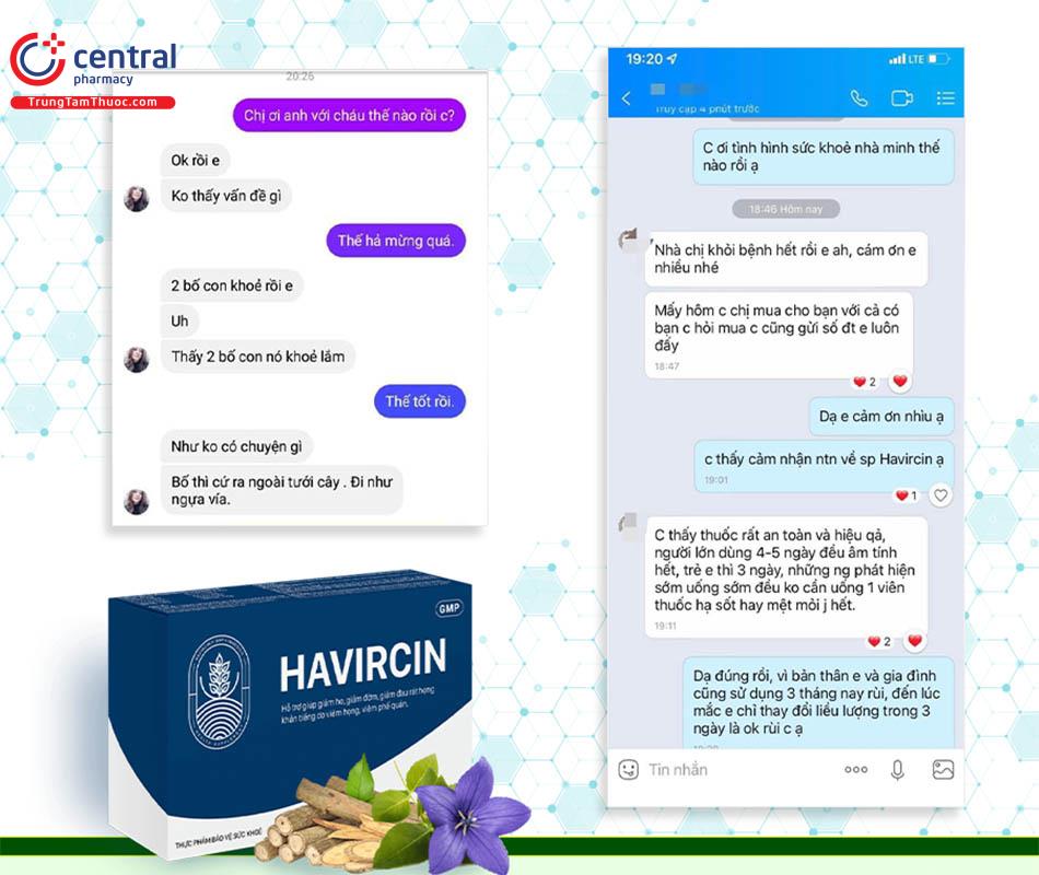 Havircin nhận được rất nhiều phản hồi tích cực từ khách hàng