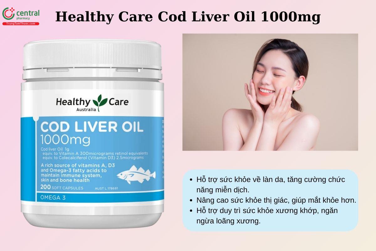 Công dụng của Healthy Care Cod Liver Oil 1000mg