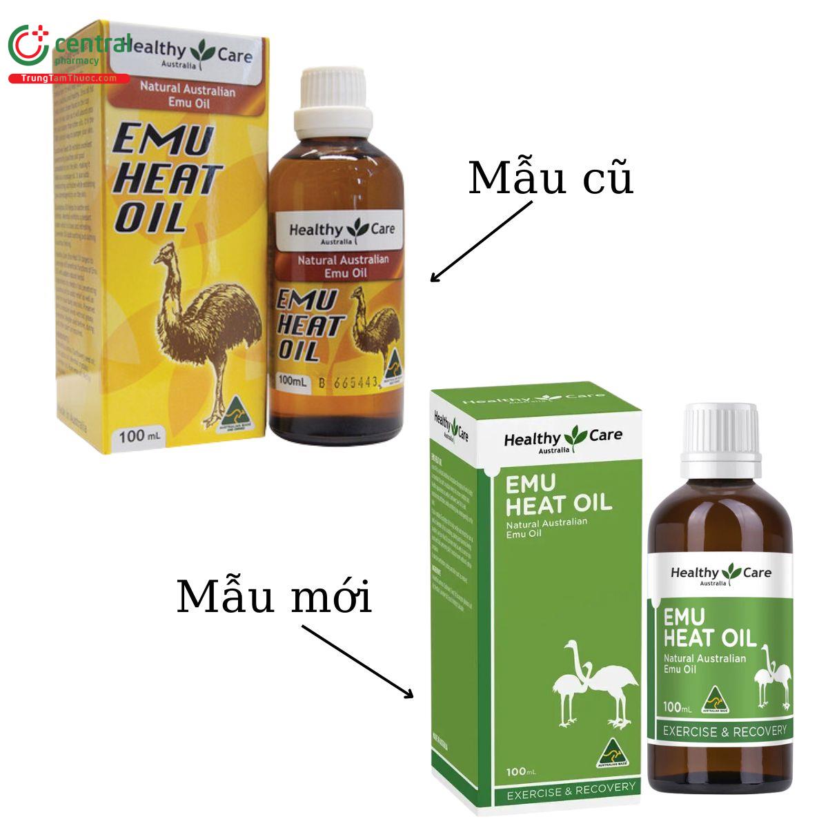 Thông báo về thay đổi mẫu bao bì Healthy Care Emu Heat Oil 100ml