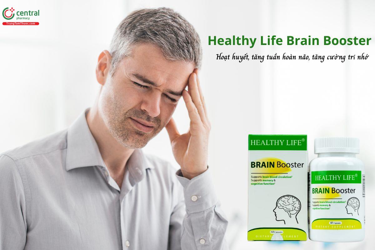 Healthy Life Brain Booster - Hoạt huyêt, tăng tuần hoàn máu não, giảm đau đầu