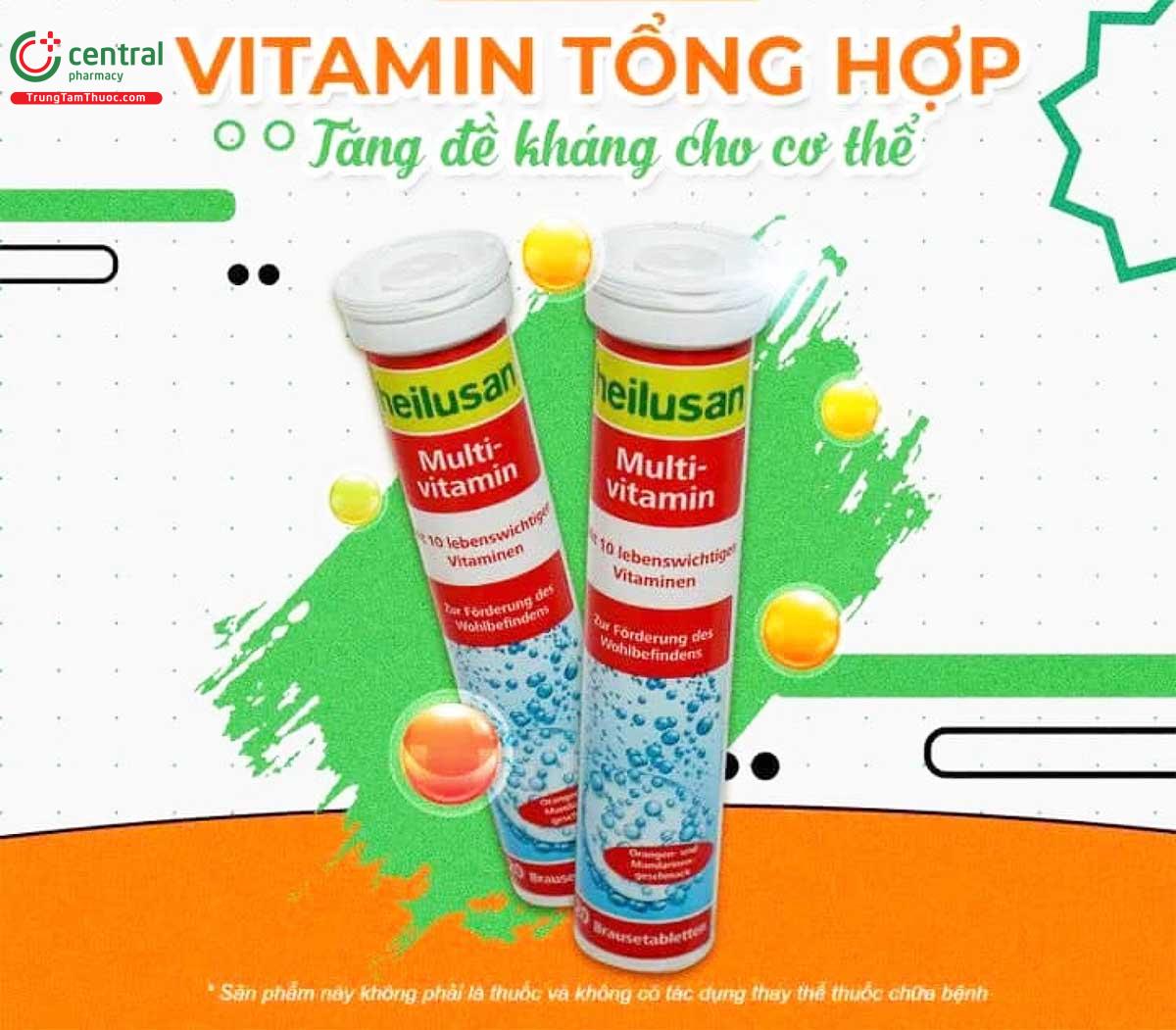 Heilusan Multi-vitamin giúp tăng cường sức đề kháng