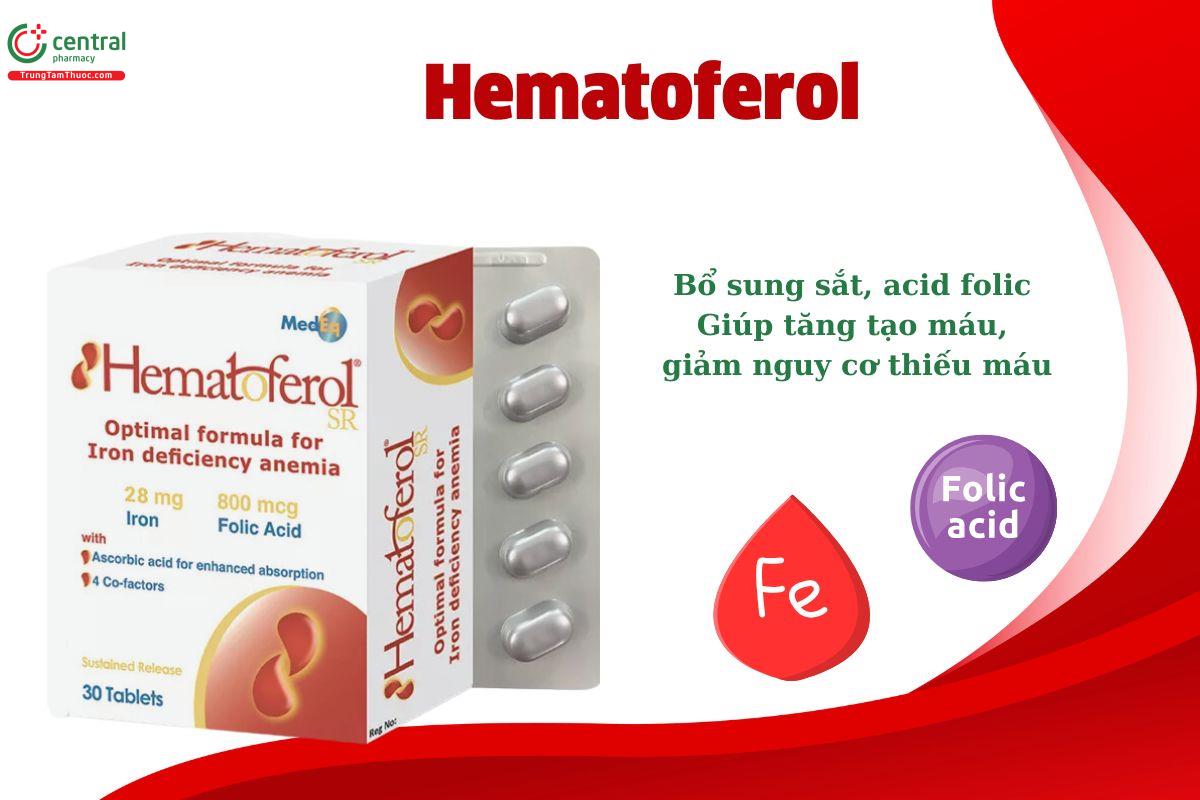 Hematoferol bổ sung sắt và Acid Folic cho cơ thể