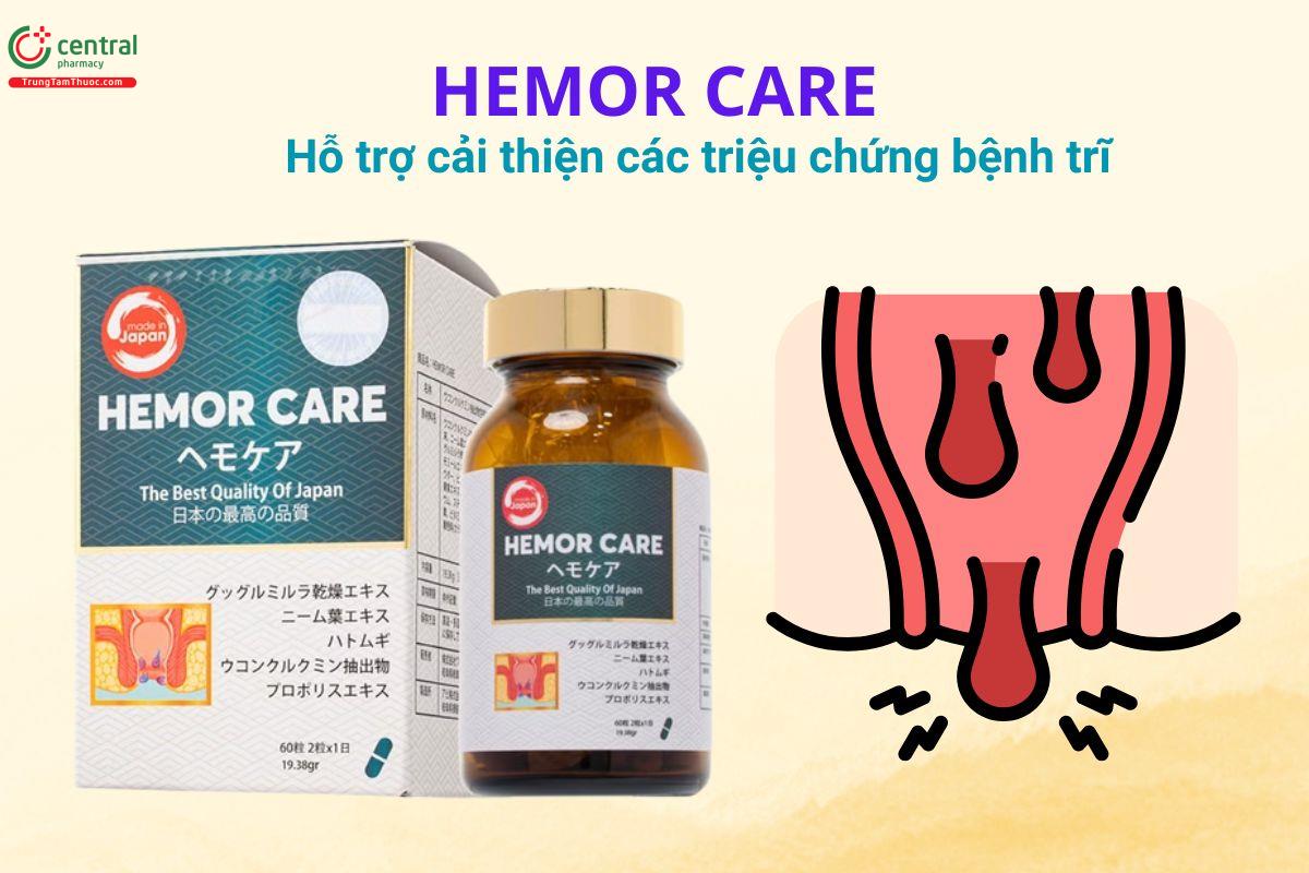 Hemor Care hỗ trợ giảm triệu chứng đau, chảy máu hậu môn do trĩ