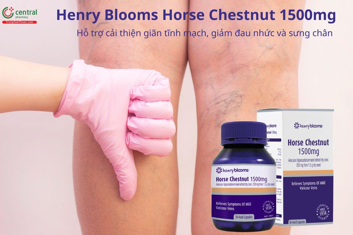 Henry Blooms Horse Chestnut 1500mg giúp giảm giãn tĩnh mạch