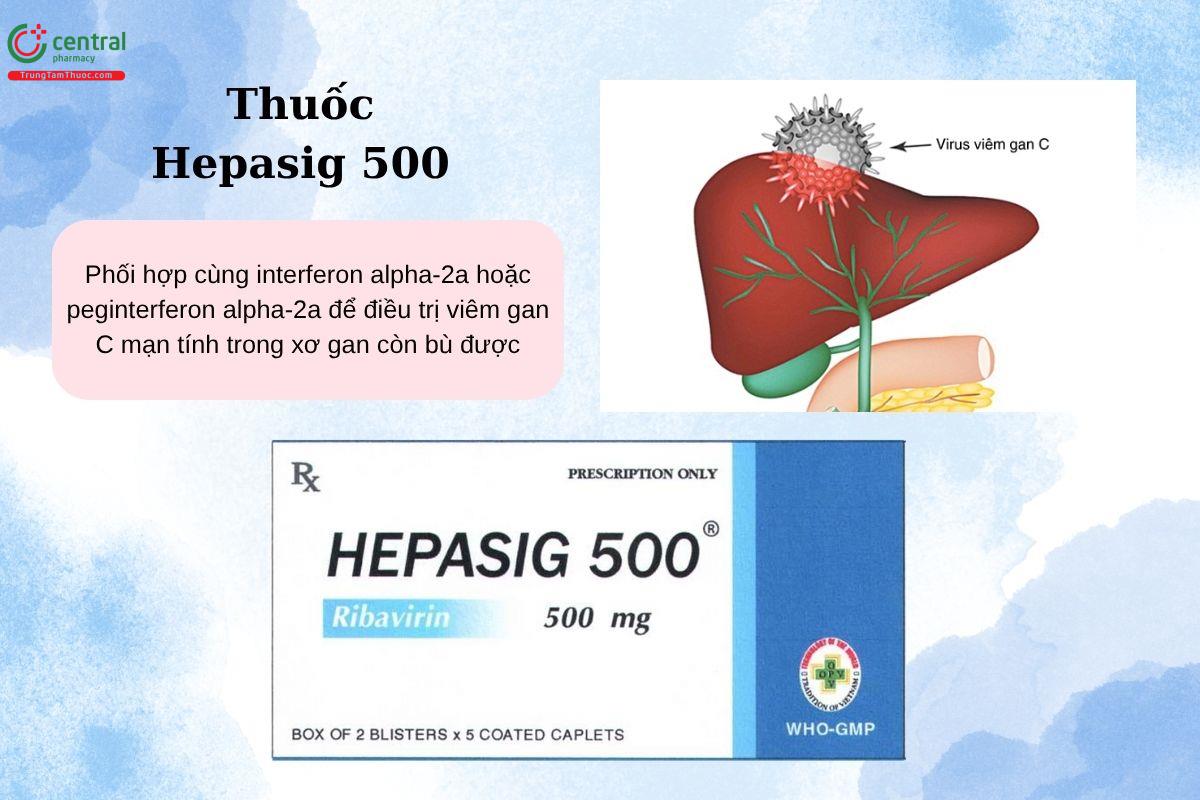 Chỉ định của thuốc Hepasig 500