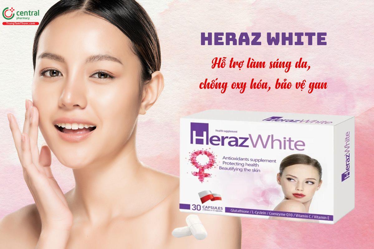 Viên uống Heraz White - Hỗ trợ làm sáng da, mờ nám, chống oxy hóa