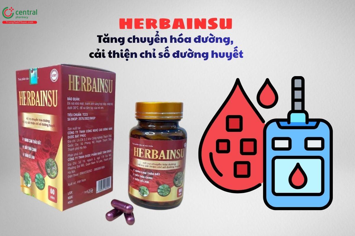 Herbainsu hỗ trợ chuyển hóa đường, cải thiện chỉ số đường huyết