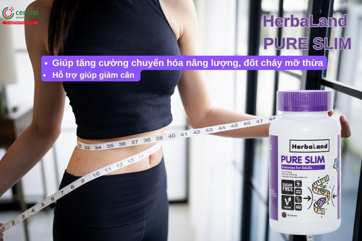 Kẹo dẻo HerbaLand Pure Slim - Hỗ trợ giảm cân, kiểm soát cân nặng