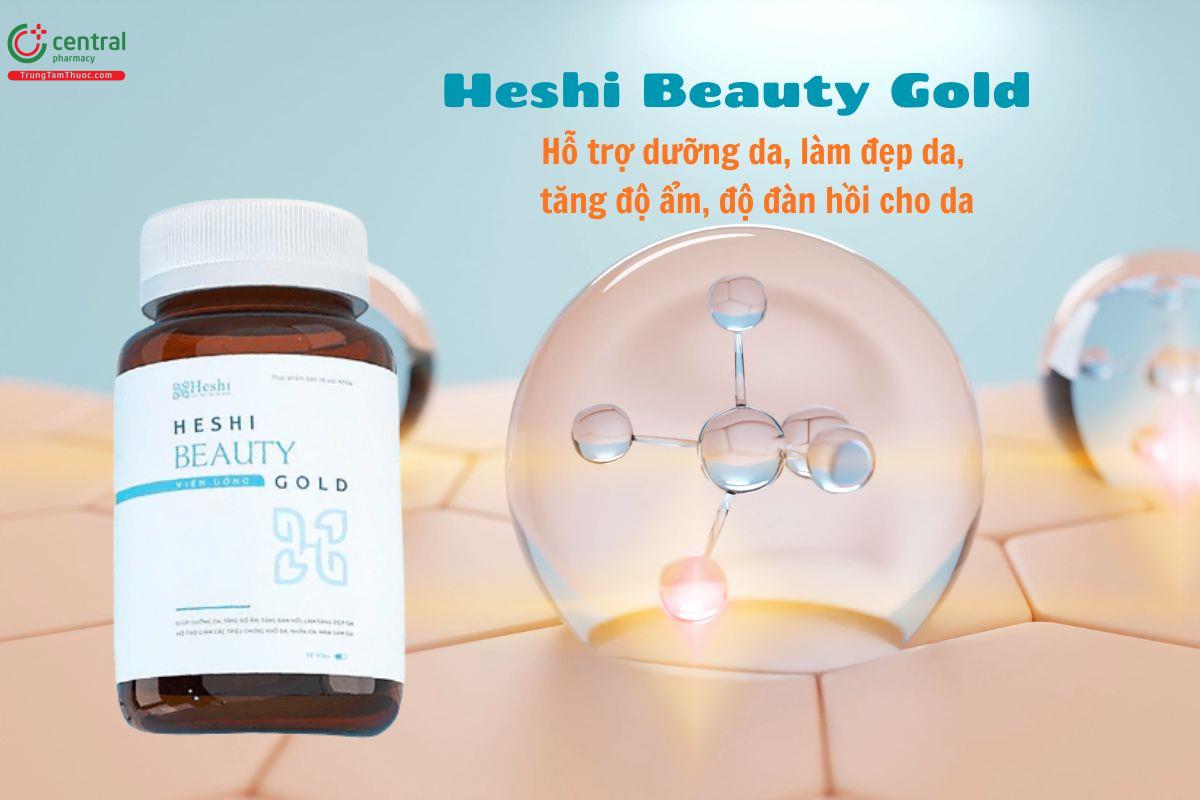 Heshi Beauty Gold hỗ trợ tăng cường độ ẩm, độ đàn hồi cho da