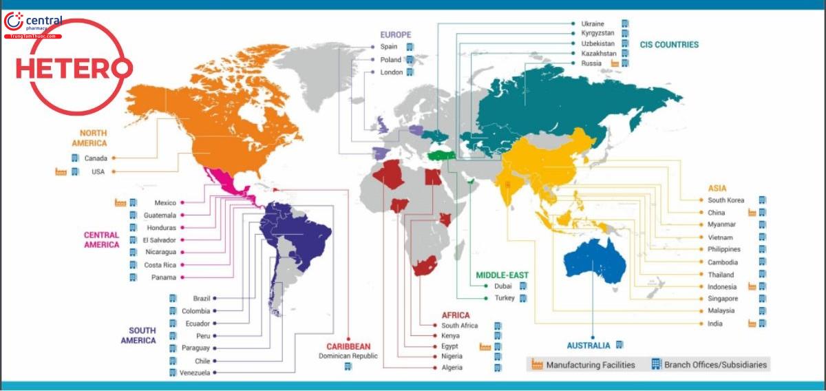 Hetero Drugs trên toàn cầu